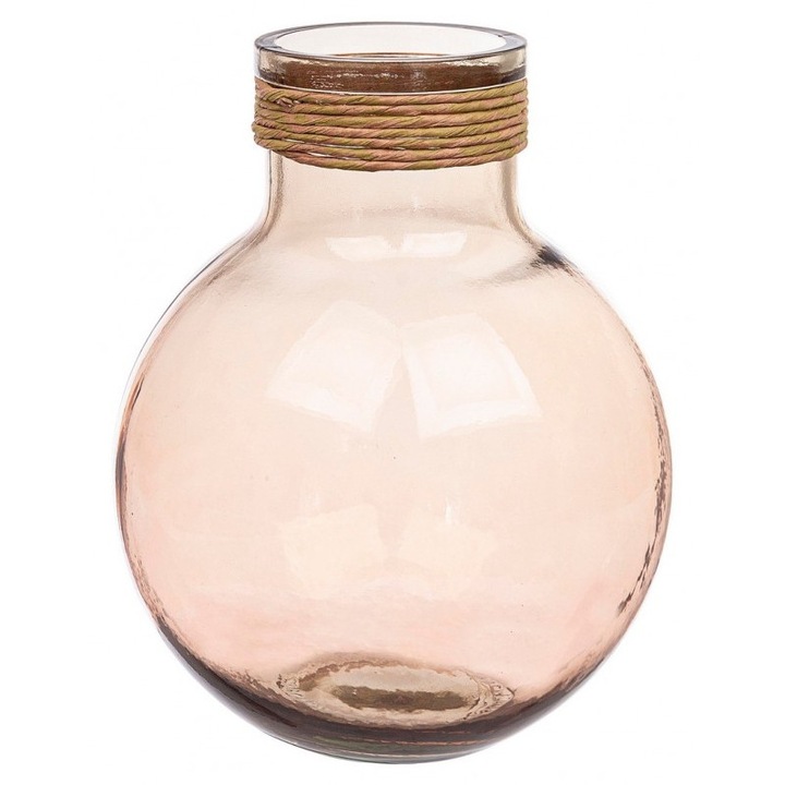 Vaza sticla roz Rosa 25x34.5 cm