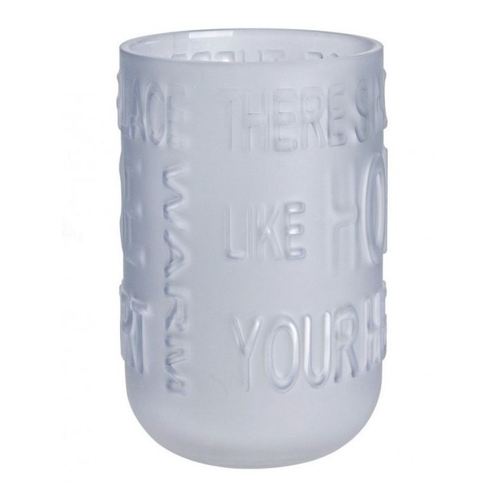 Set 3 vaze sticla albastra 13x20.1 cm