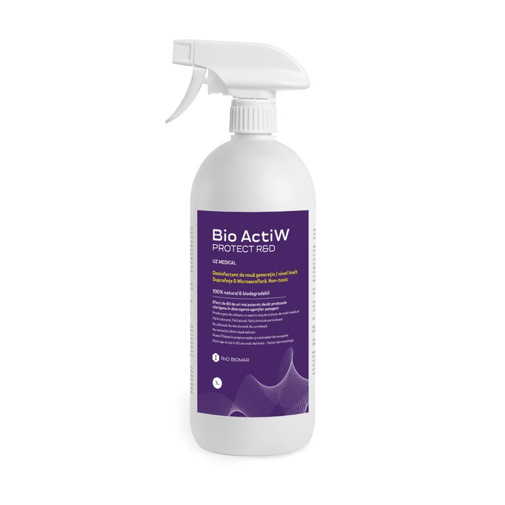 Dezinfectant pentru aer si suprafete, Bio ActiW PROTECT R&D, 100% natural, de nivel inalt, 1L