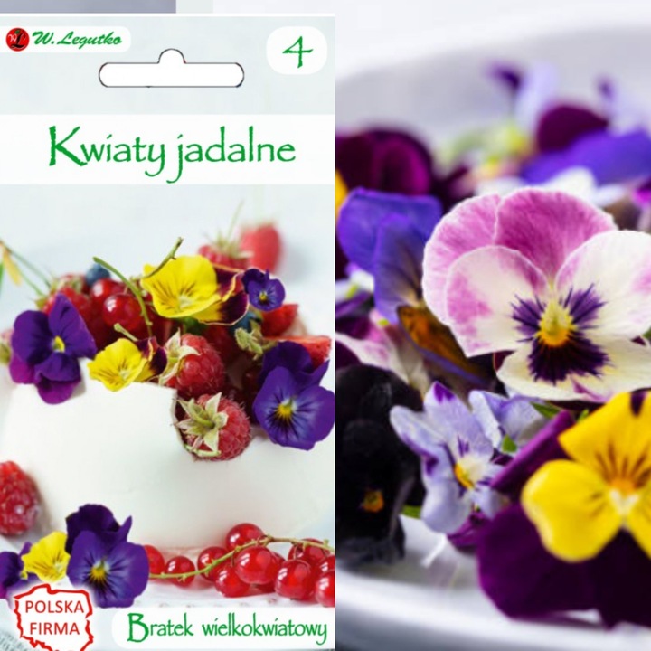Seminte plante, Legutko, Flori comestibile, Pentru sol fertil, 0.5 g, Multicolor