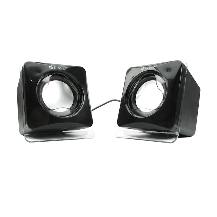 Тонколони Kisonli V410, 3W*2, USB, Черни - 22044