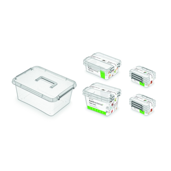 Set 11 cutii pentru depozitare, Orplast, Plastic, Transparent