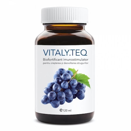 Biofortificant imunostimulator pentru cresterea si dezvoltarea strugurilor VITALY.TEQ, 120 ml