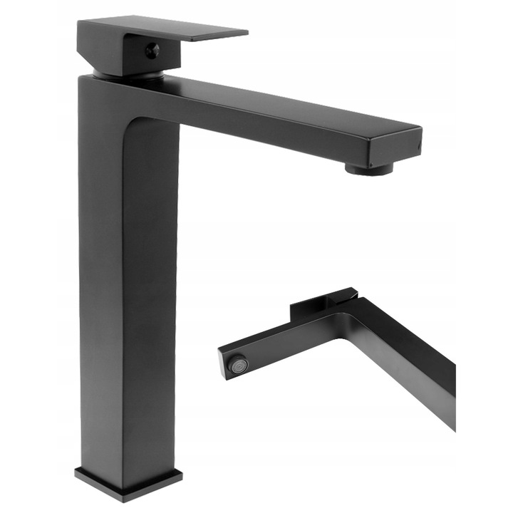 Смесител за мивка Granitan, Мат, 35 мм, Черен