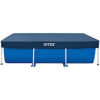 Prelata rectangulara pentru piscina Intex 28036, 260x160xH20 cm, PVC, bleumarin