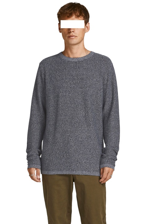 Мъжки пуловер Regular Fit, плетка Jack&Jones-Jjewind, сив, L