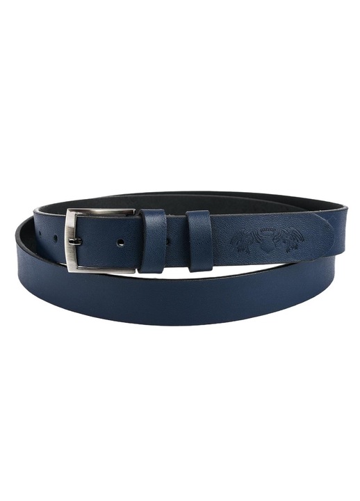 Curea barbati, Beltimore, Piele naturala, 150-165 cm, Bleumarin