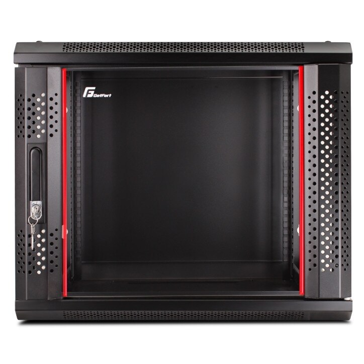 Dulap Rack, Getfort, Metal, Montare pe perete, 19 inchi, 600x600, Negru ...