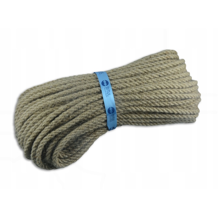 Въже Bitul, Усукано, Юта, 6 мм, 50 м, Кафяво