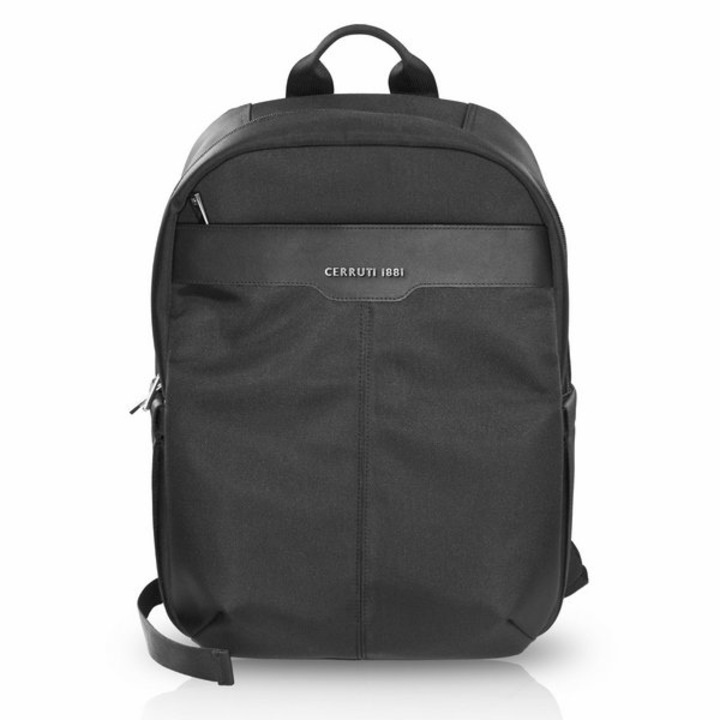 Rucsac pentru laptop, Cerruti 1881, Nylon, 15'', Negru