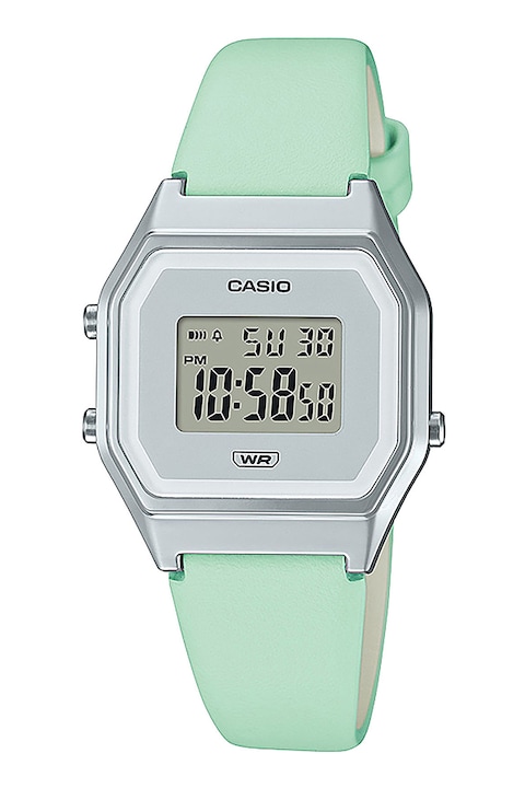 Casio, Електронен часовник с кожена каишка, Мента