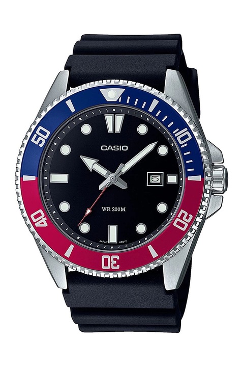 Casio, Часовник с пластмасова каишка, Черен