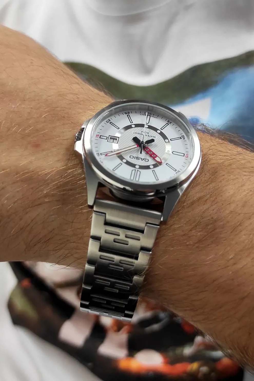 Casio, Часовник от неръждаема стомана, Сребрист - eMAG.bg