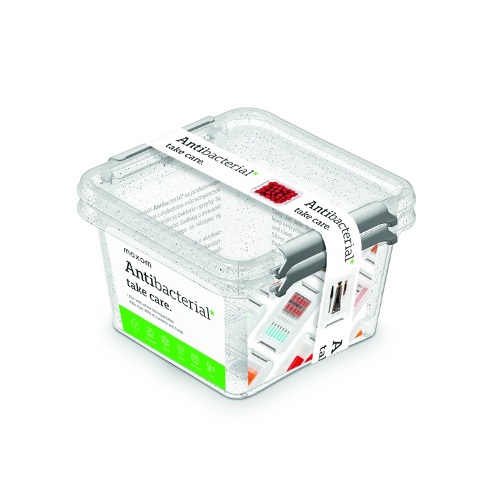 2 ételes doboz készlet fedéllel, Orplast, Műanyag, Átlátszó, 1,15L