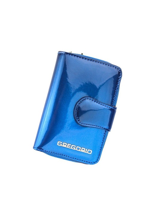 Дамски портфейл, Gregorio, Естествена кожа, Син