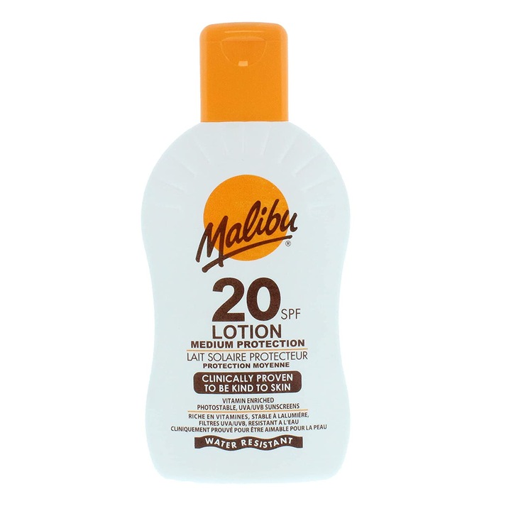Lotiune cu protectie solara, Malibu, SPF20, 200ml