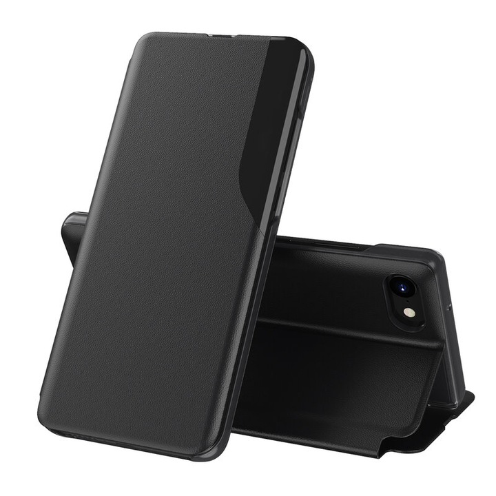 Tok iPhone 6 / 6s / 7 / 8 / SE 2, SE 2020 / SE 3, SE 2022, Techsuit eFold sorozathoz, fekete