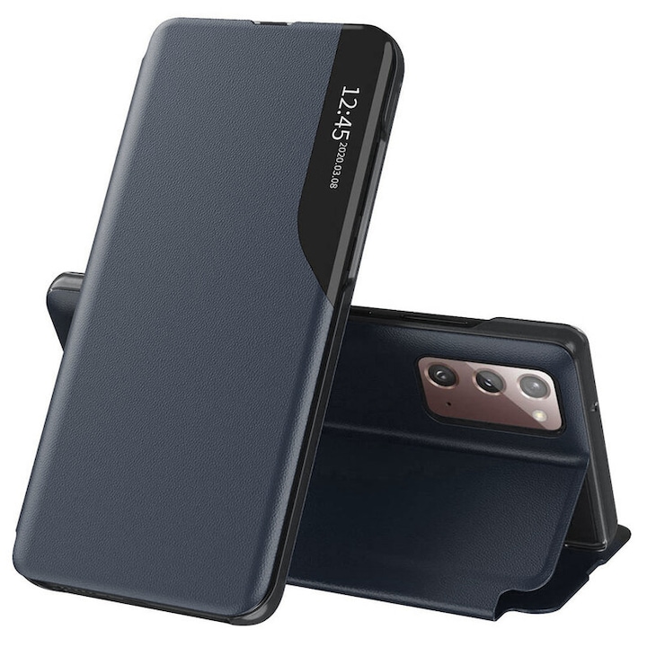 Tok, kompatibilis: Samsung Galaxy Note 20 / Note 20 5G, Techsuit eFold Series, sötétkék