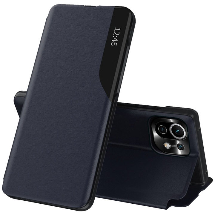 Flip telefontok Xiaomi Mi 11, eFold sorozat, Techsuit, sötétkék