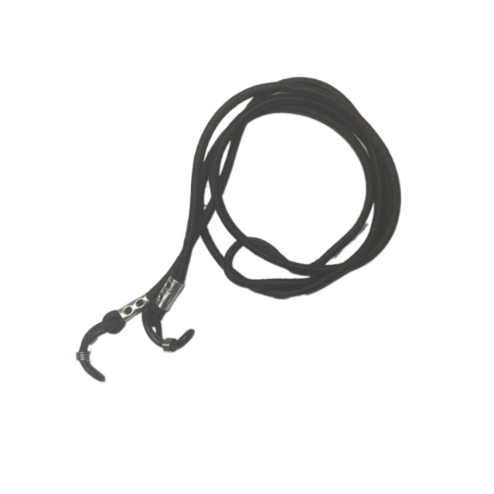 Snur pentru ochelari din material elastic, maro inchis 60cm