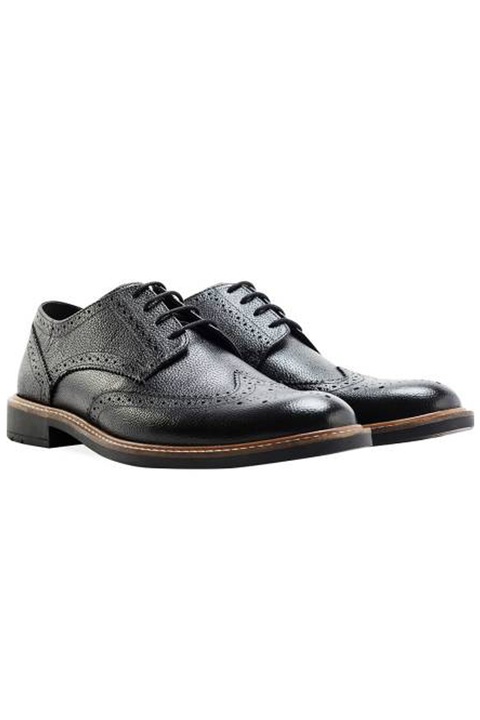 Мъжки обувки Redfoot Gibson Brogue, Естествена кожа, Черен