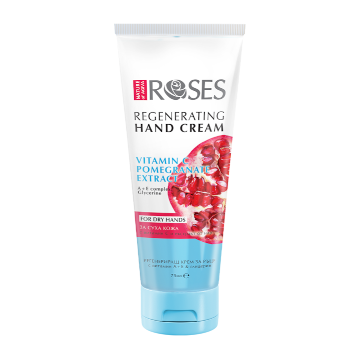 Crema hidratanta de maini, Nature of Agiva, Vitamina C, Extract de rodie, 75 ml