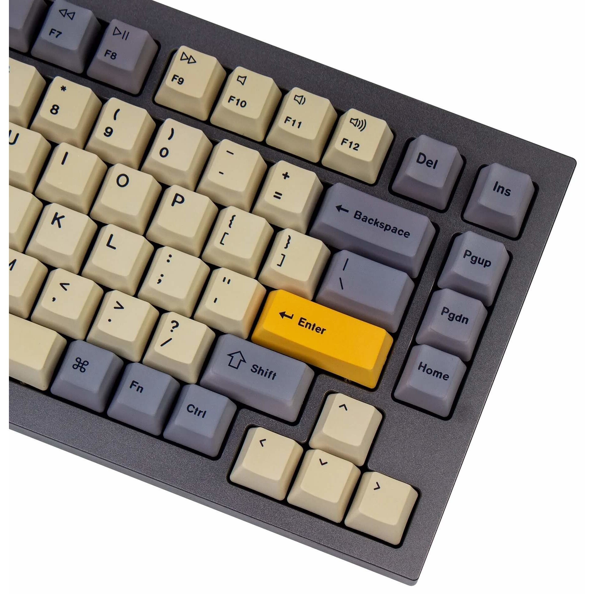 Kit butoane Keychron OEM DyeSub PBT, Full set Keycaps, Wheat Grey