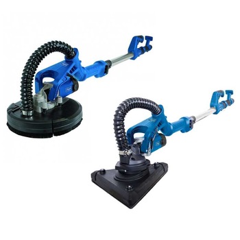 Masina de slefuit pentru gips carton 2 in 1 Scheppach DS930, 710 W, 2500 RPM, 215 mm diametru disc rotund, 282 mm hartie slefuire triunghi, viteza reglabila, 4 m tub, 12 hartii slefuire rotunde/triunghi, 2 talere slefuire, geanta transport