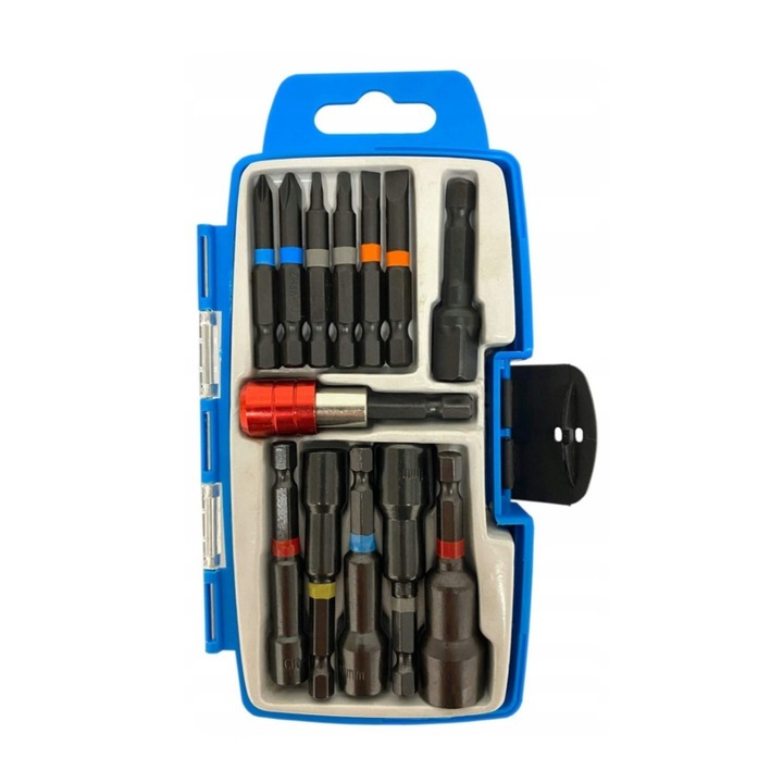 Set 13 piese biti si adaptoare, Silver