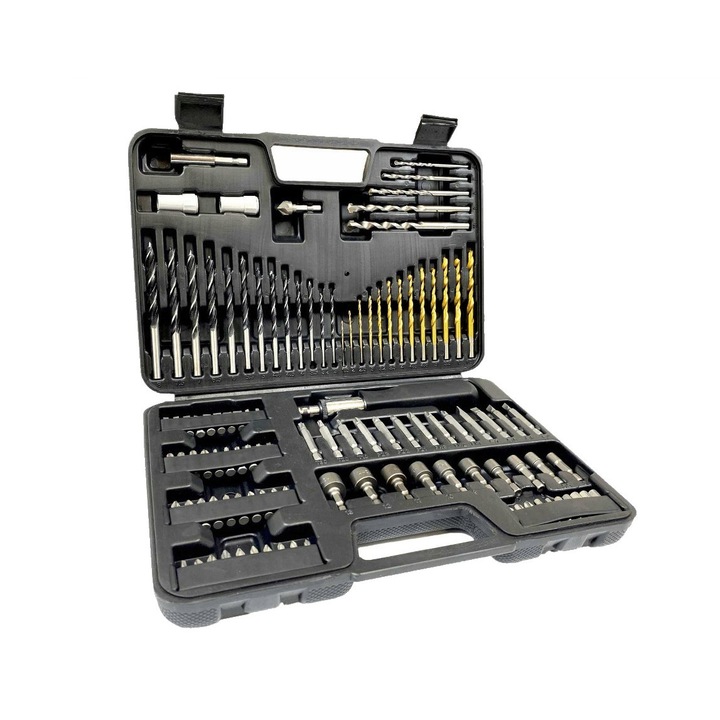 Trusa burghie si biti, 109 piese, Silver