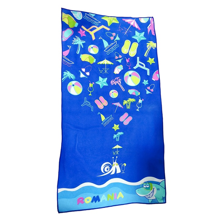 Prosop de plaja SummerActivities, cu imprimeu, multicolor, 140x70 cm, Doty®️