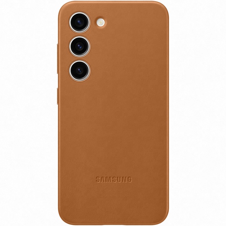 Защитен калъф Samsung Leather Case, За Galaxy S23, Camel