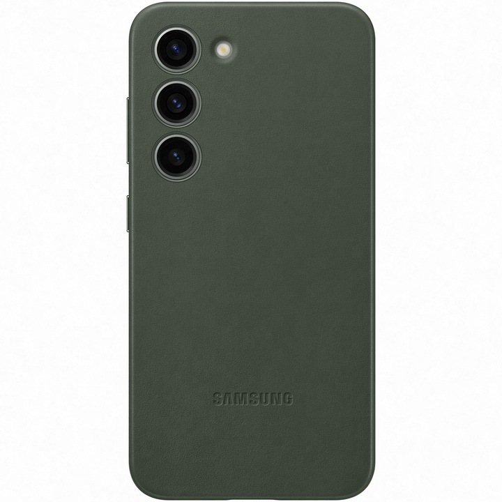 Защитен калъф Samsung Leather Case, За Galaxy S23, Зелен
