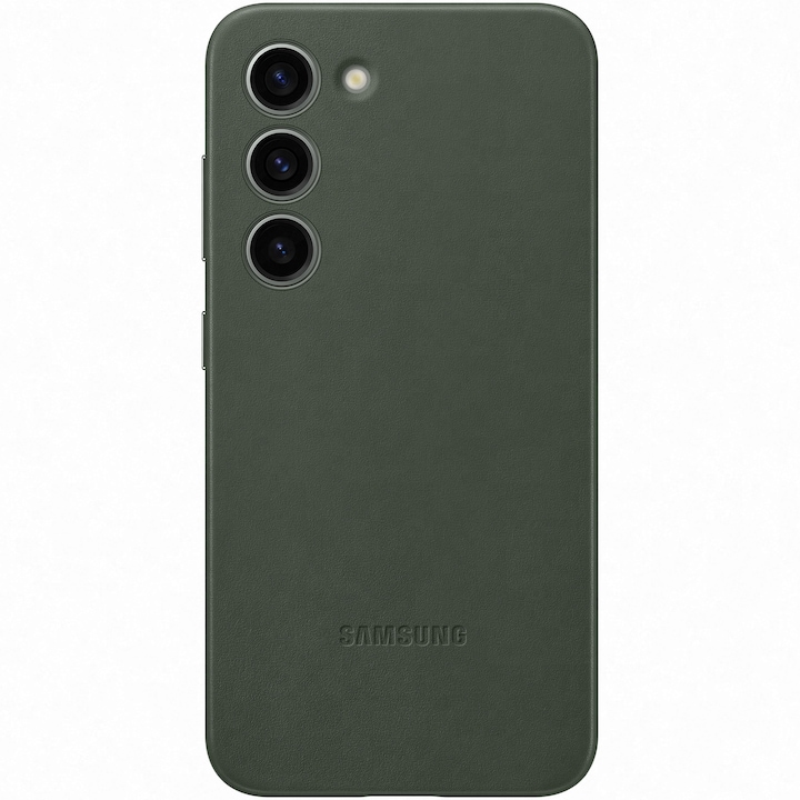 Защитен калъф Samsung Leather Case, За Galaxy S23, Зелен