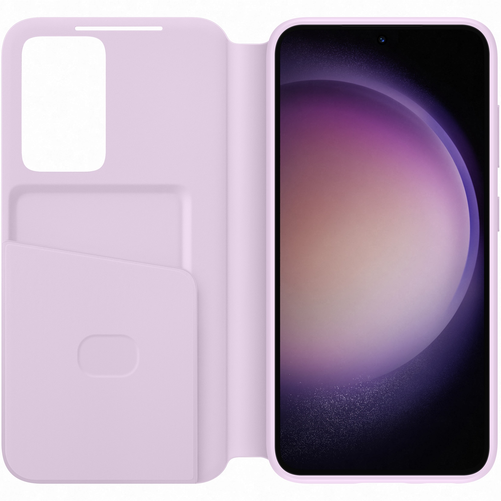 Husa de protectie Samsung Smart View Wallet Case pentru Galaxy S23, Lilac
