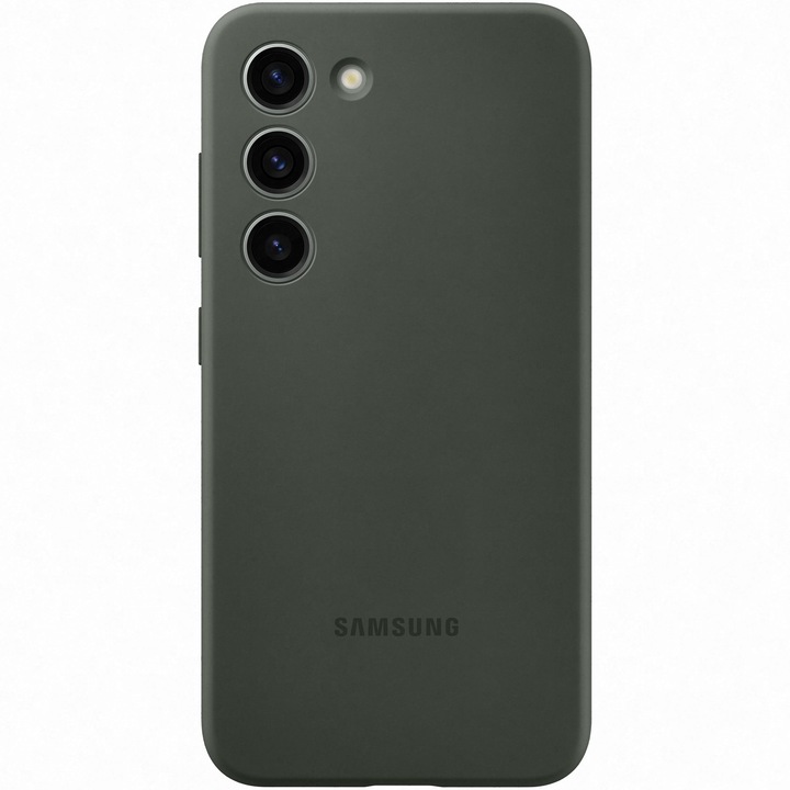 Предпазен калъф Samsung Silicone Case за Galaxy S23, Khaki - eMAG.bg