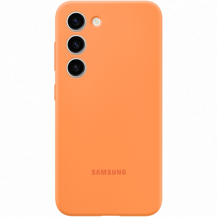 Предпазен калъф Samsung Silicone Case за Galaxy S23, Оранжев
