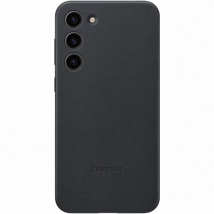 Защитен калъф Samsung Leather Case, За Galaxy S23 Plus, Черен