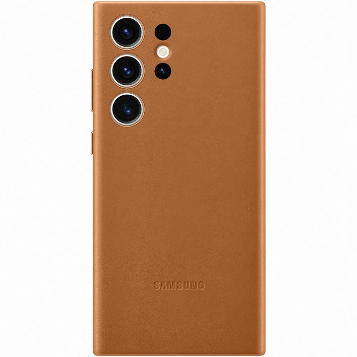 Защитен калъф Samsung Leather Case, За Galaxy S23 Ultra, Camel