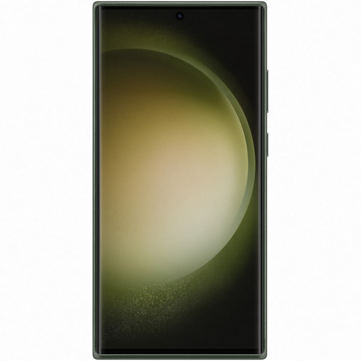 Защитен калъф Samsung Leather Case, За Galaxy S23 Ultra, Зелен - eMAG.bg