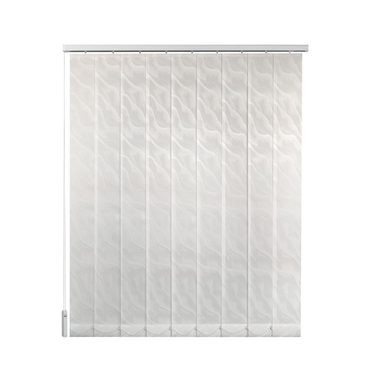 Вертикални текстилни щори, бели, L 185 cm X H 120 cm