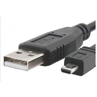 Cavo Dati USB 1,5m Per Nikon D5300 E Altre Fotocamere - Sostituto UC-E6, UC-E17, UC-E16 - OTB Nero