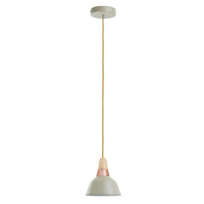 Pendul CLOE IP20 E14 40W otel gri piatra + lemn stejar