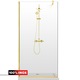 Paravan dus walk-in Aqua Roy ® Gold, feronerie full inox auriu, sticla 8mm clara, securizata, 100x195 cm