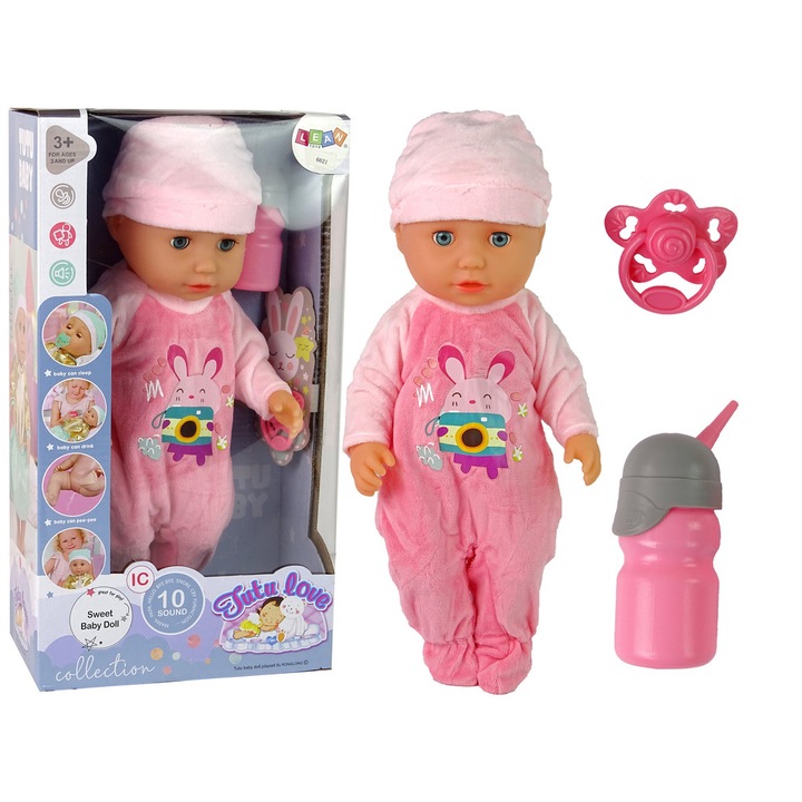 Играчка бебе, Lean Toys, гума, многоцветна
