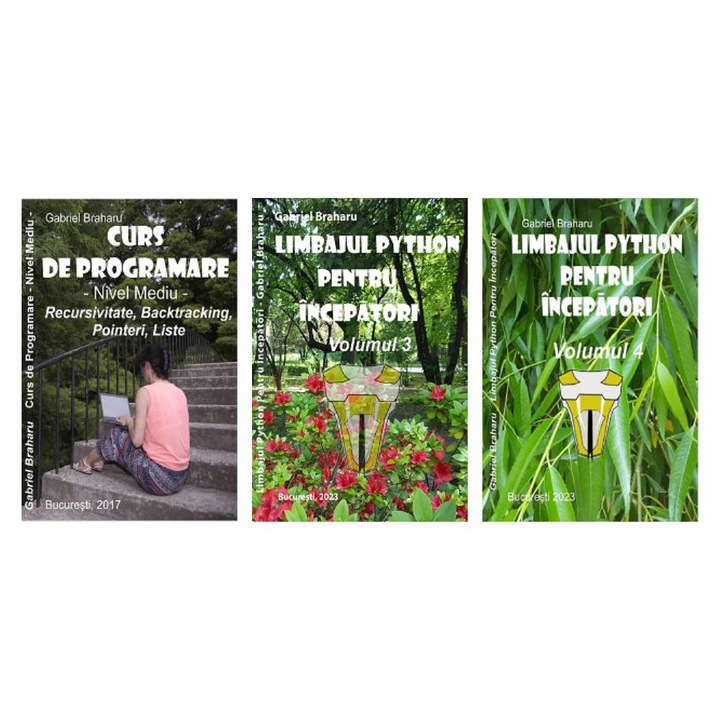 Set de 3 Carti Programare Incepatori (40), Gabriel Braharu, Colectia "Invata programare singur"