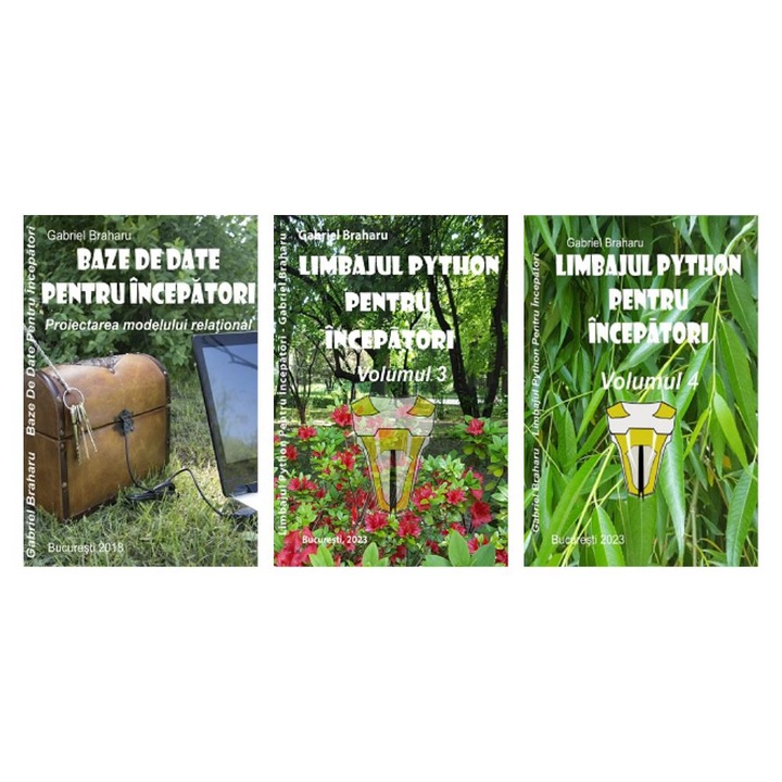 Set de 3 Carti Programare Incepatori (41), Gabriel Braharu, Colectia "Invata programare singur"