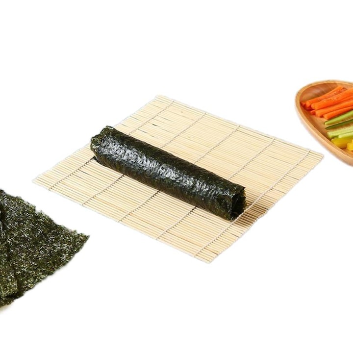 Covoras rulare sushi, MilaSuu, Bambus, 20 cm, Bej