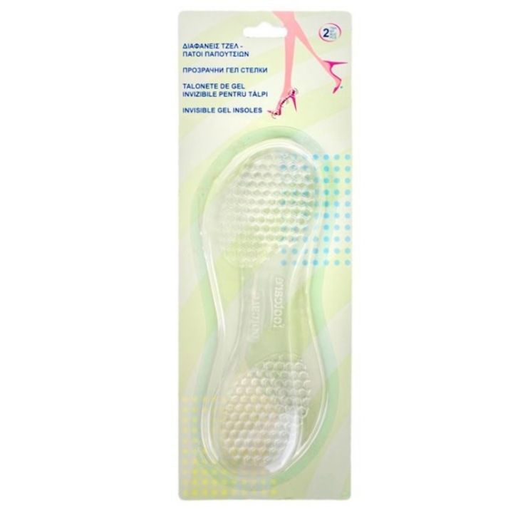 Set 2 talpici/talonete, pentru talpa piciorului, 20 cm, transparent
