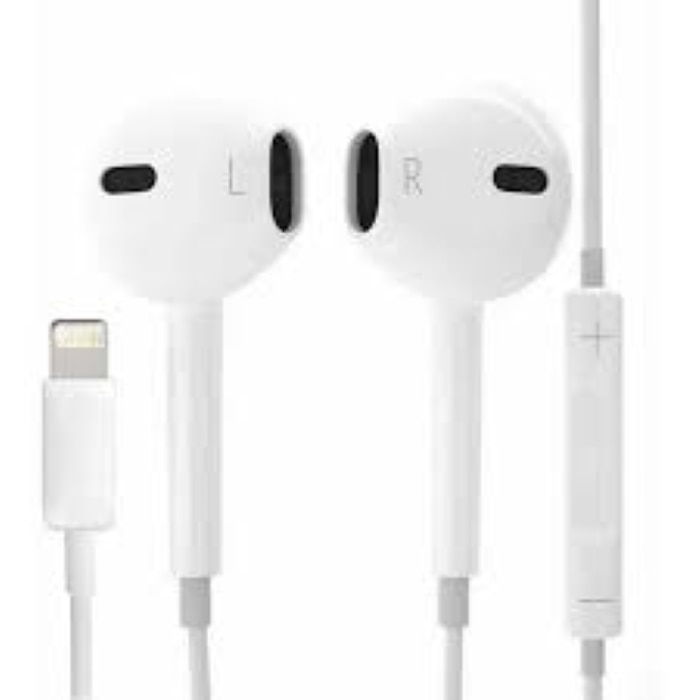 Casti Audio Stereo cu fir XO EP24 Alb cu dopuri silicon si conector Lightning pentru iPhone